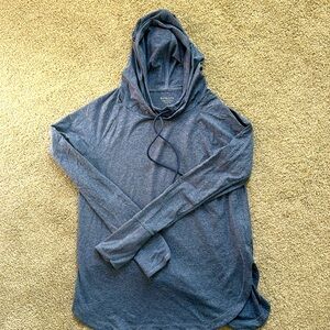 Women’s Athleta blue, hooded, Uptempo long sleeve top